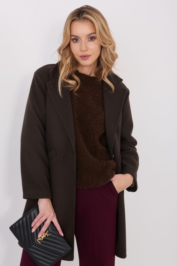 brown Coat model 222160 Italy Moda