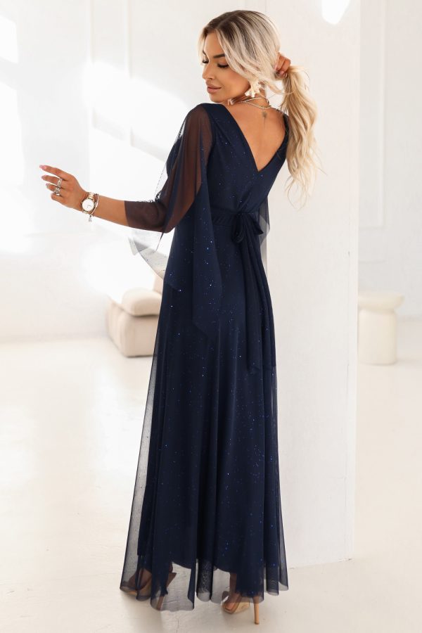 navy blue Long dress model 222463 Numoco