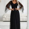 1107289 black Long dress model 222465 Numoco