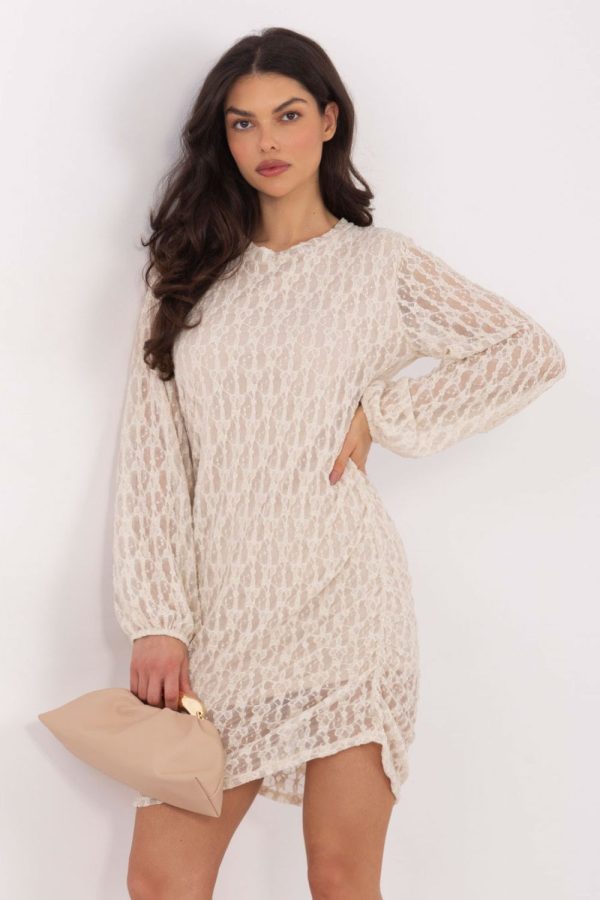 beige Short dress model 222595 Italy Moda