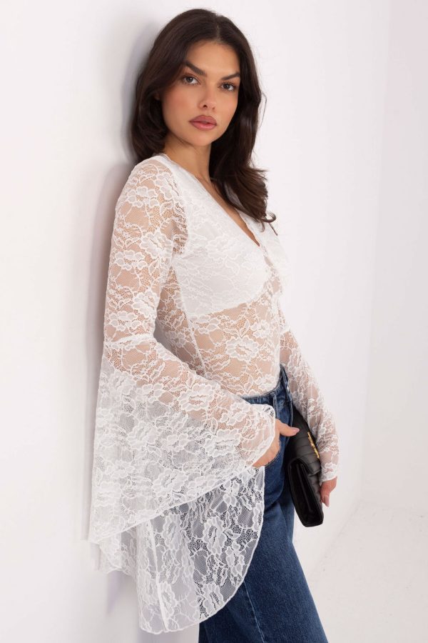 white Lace blouse model 222810 Factory Price