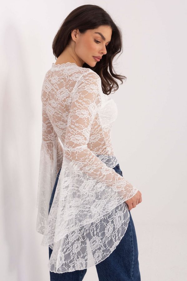 white Lace blouse model 222810 Factory Price