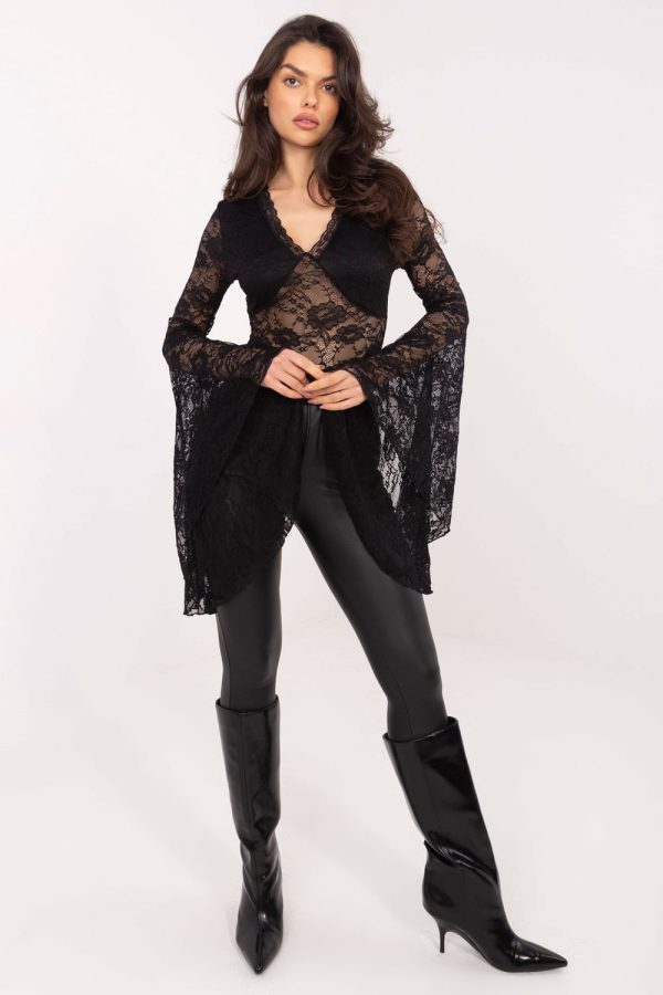 black Lace blouse model 222812 Factory Price