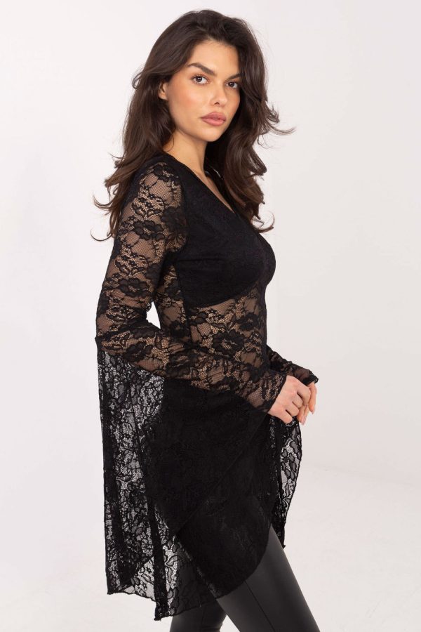black Lace blouse model 222812 Factory Price