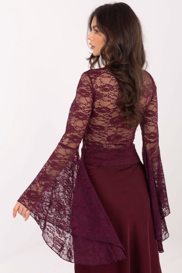 red Lace blouse model 222813 Factory Price