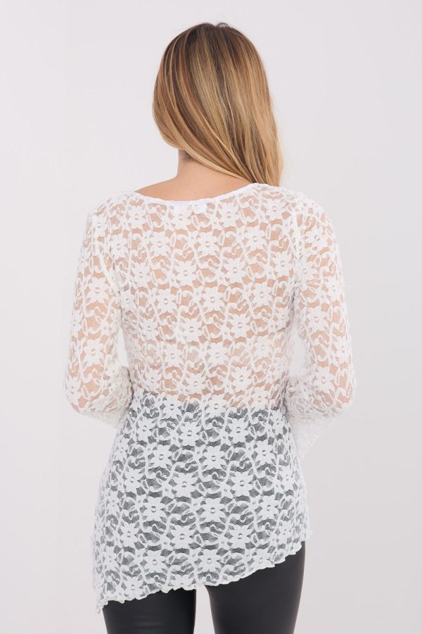 white Lace blouse model 222814 Factory Price