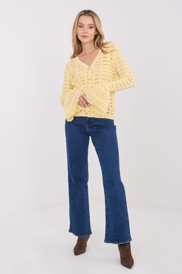 yellow Cardigan model 222820 Factory Price