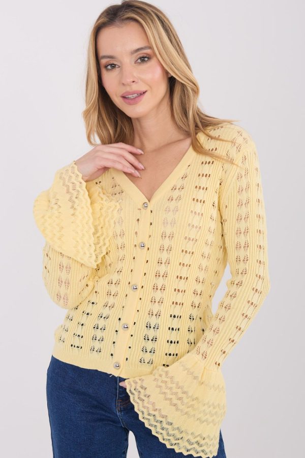 yellow Cardigan model 222820 Factory Price