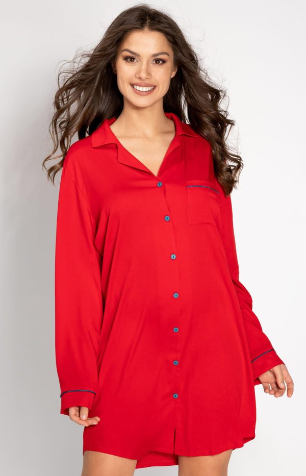 red Nightshirt model 190017 Momenti Per Me