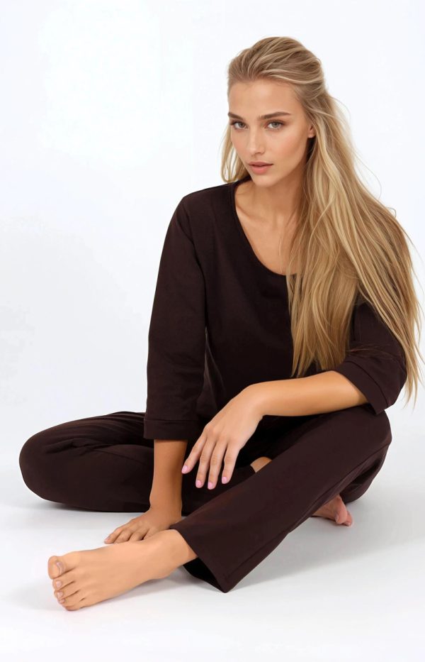 brown Pyjama model 211667 Momenti Per Me