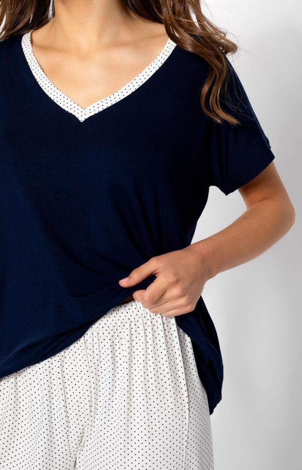 navy blue Pyjama model 170342 Momenti Per Me