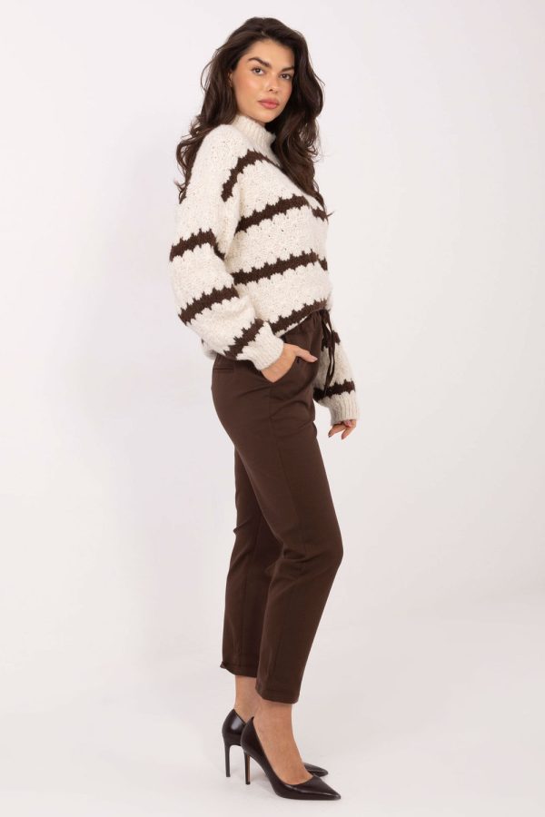 brown Women trousers model 223101 Factory Price