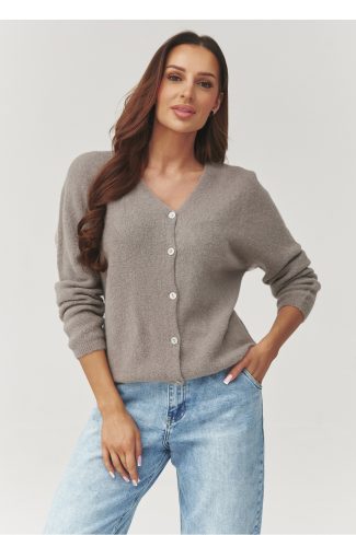 brown Cardigan model 223257 Makadamia
