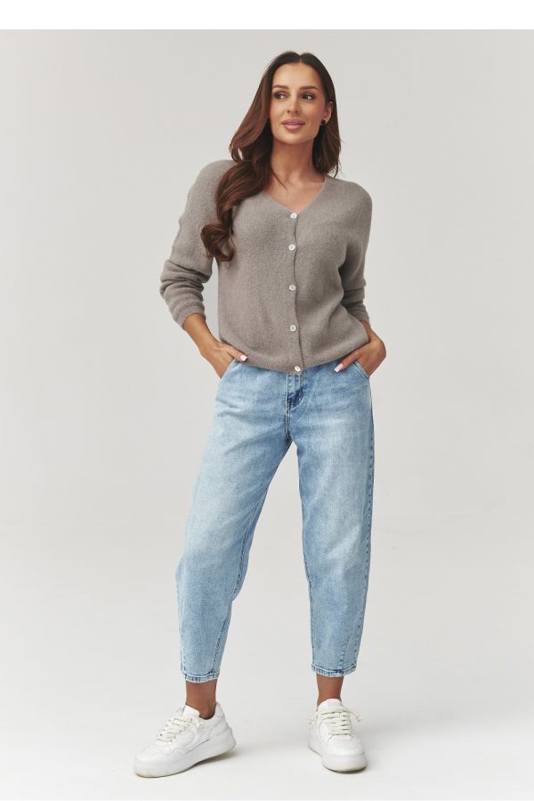 brown Cardigan model 223257 Makadamia