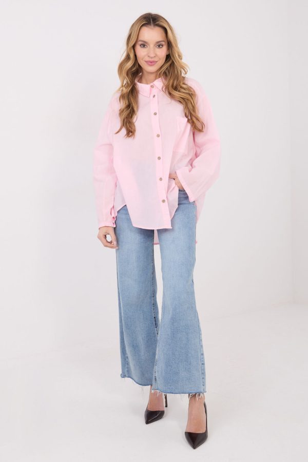 pink Long sleeve shirt model 223317 Factory Price