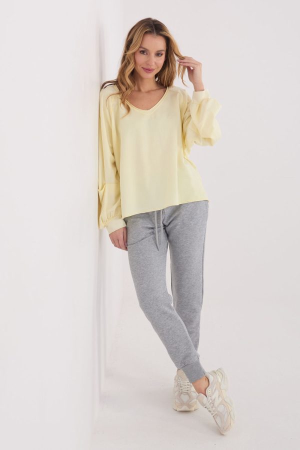 yellow Long sleeve shirt model 223333 Factory Price