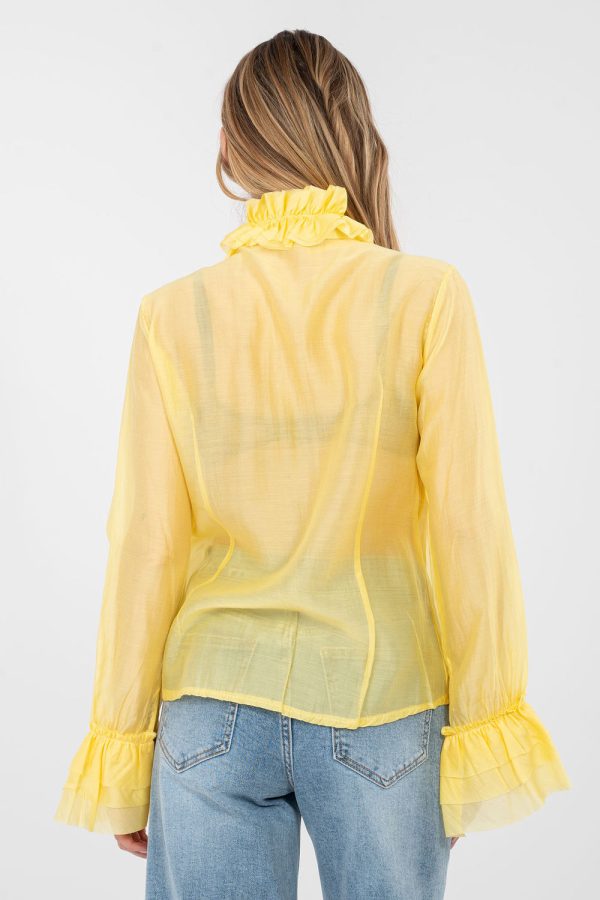 yellow Long sleeve shirt model 223742 Factory Price
