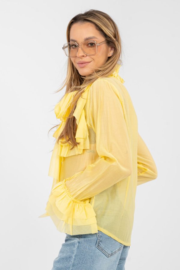 yellow Long sleeve shirt model 223742 Factory Price