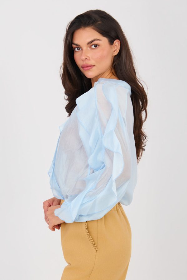 blue Long sleeve shirt model 224142 Factory Price