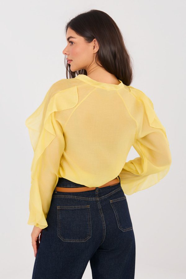 yellow Long sleeve shirt model 224143 Factory Price