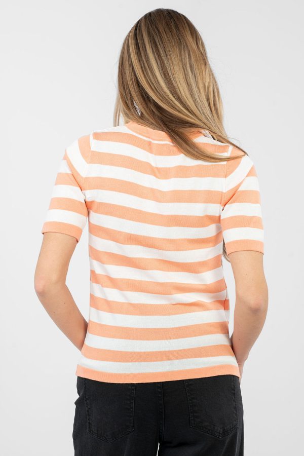 orange Short sleeve sweater model 224321 Factory Price