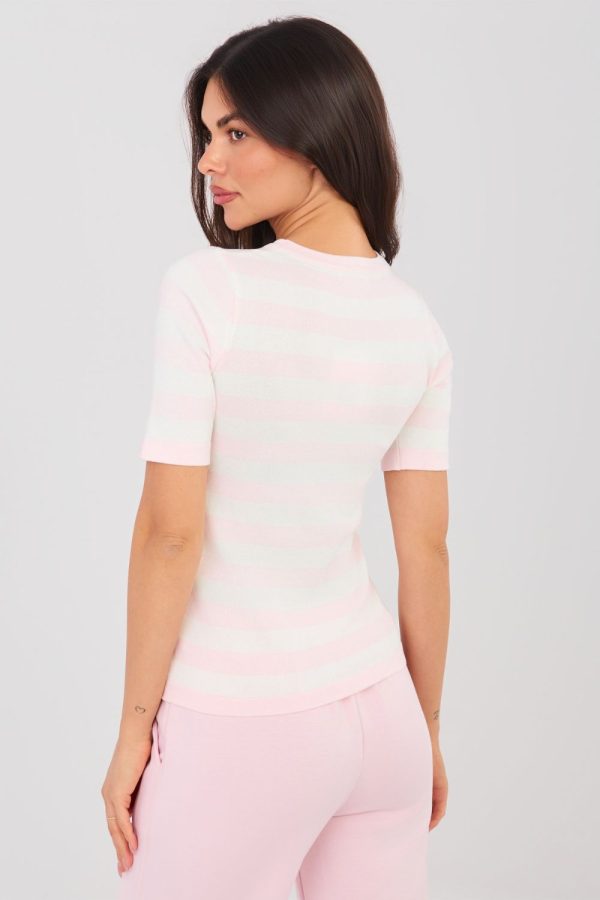 pink Short sleeve sweater model 224318 Factory Price