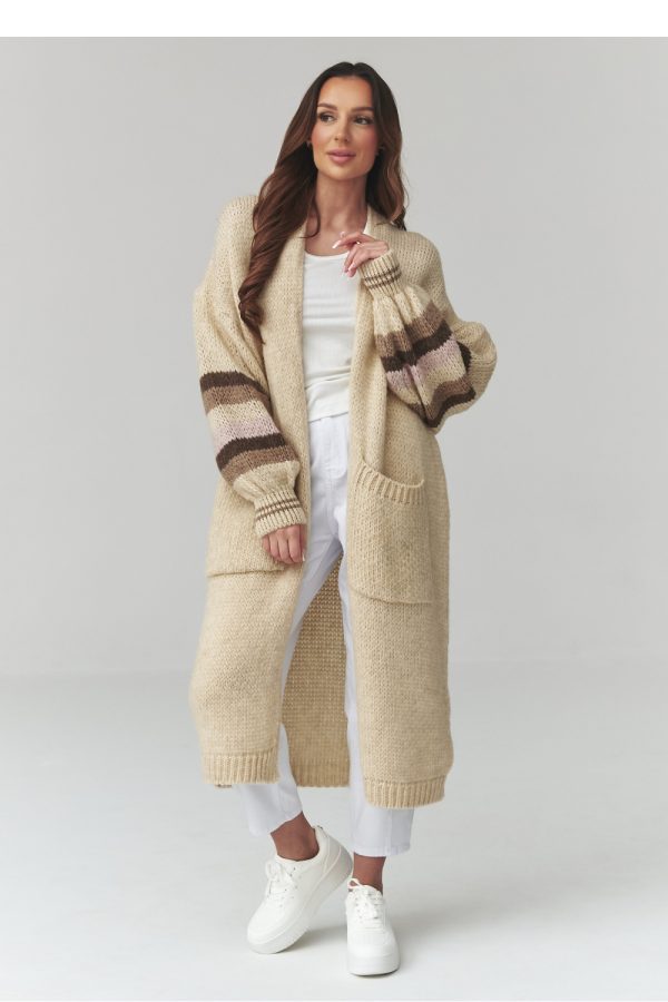 beige Cardigan model 226865 Makadamia