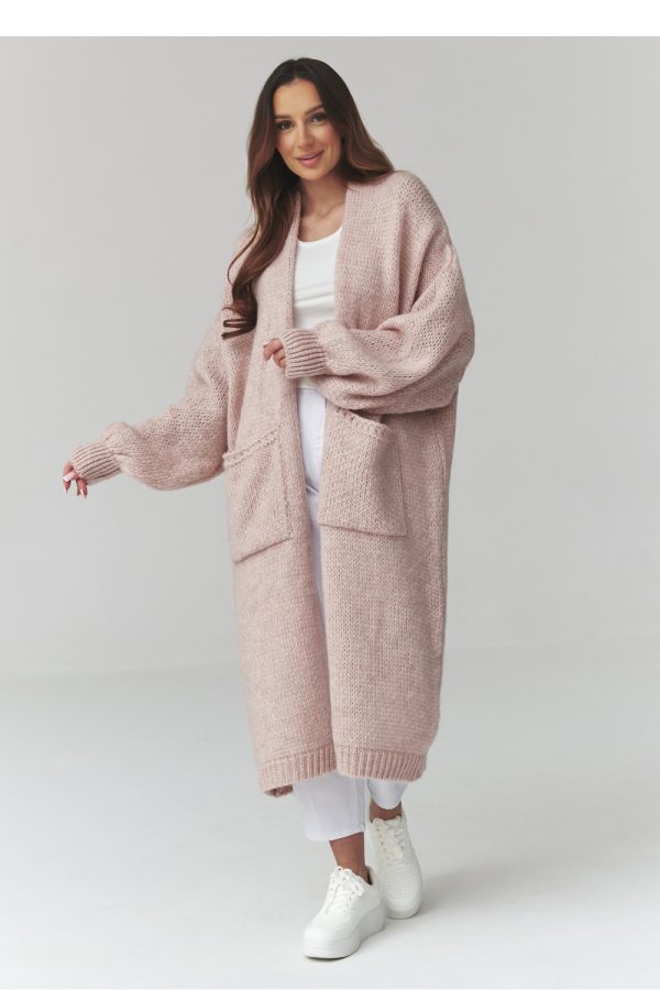pink Cardigan model 226874 Makadamia