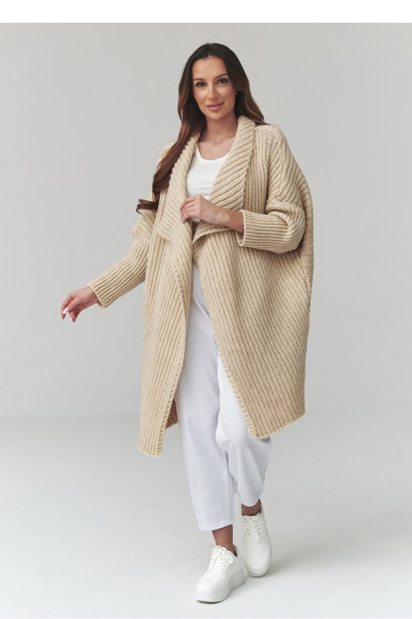 beige Cardigan model 226881 Makadamia