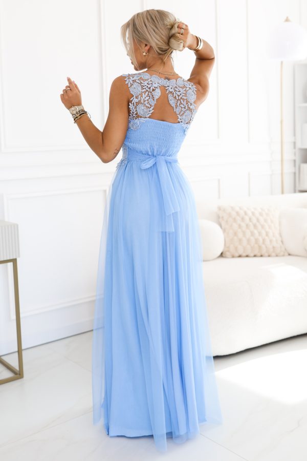 blue Long dress model 227063 Numoco