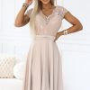 1122566 beige Evening dress model 227064 Numoco