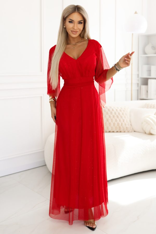 red Long dress model 227065 Numoco