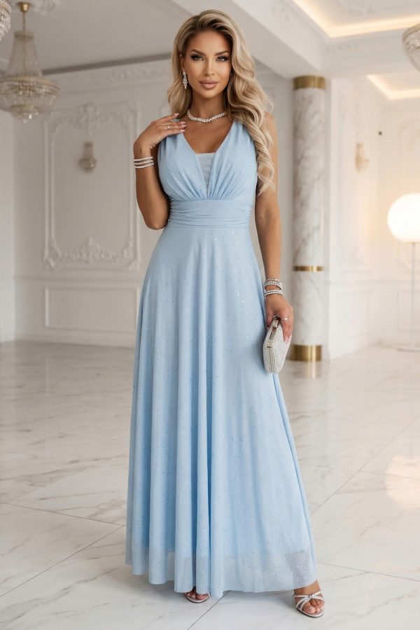 blue Long dress model 227077 Numoco