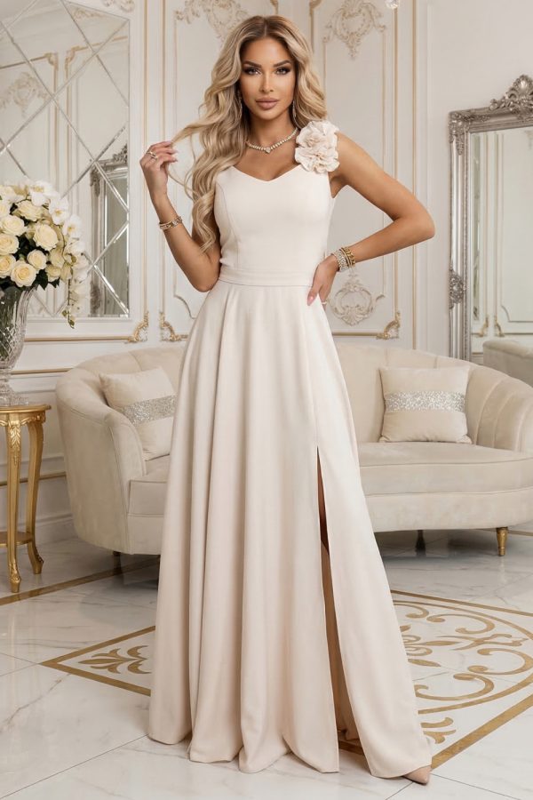 beige Evening dress model 227081 Numoco