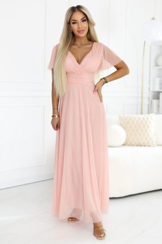 pink Long dress model 227095 Numoco