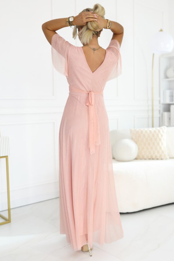 pink Long dress model 227095 Numoco