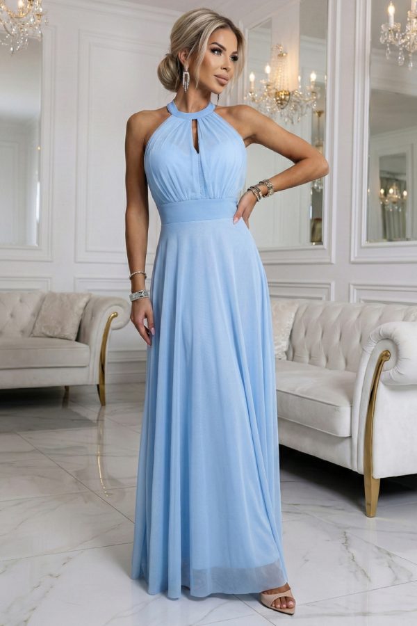 blue Long dress model 227116 Numoco