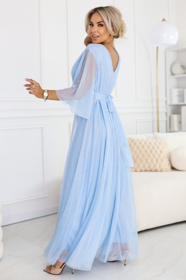 blue Long dress model 227119 Numoco