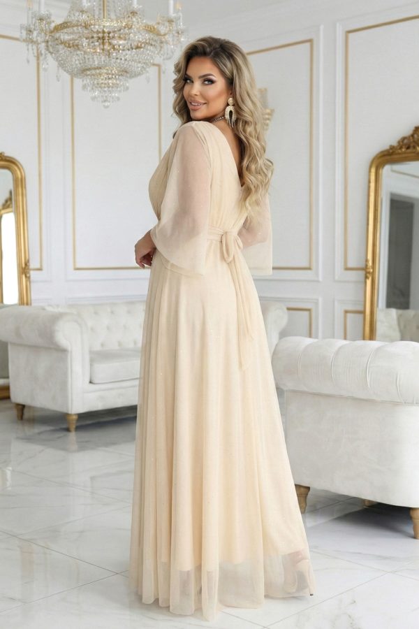 beige Long dress model 227124 Numoco