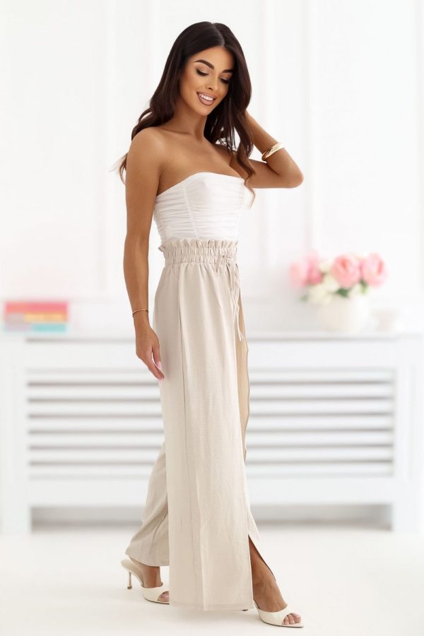 beige Women trousers model 227192 Factory Price