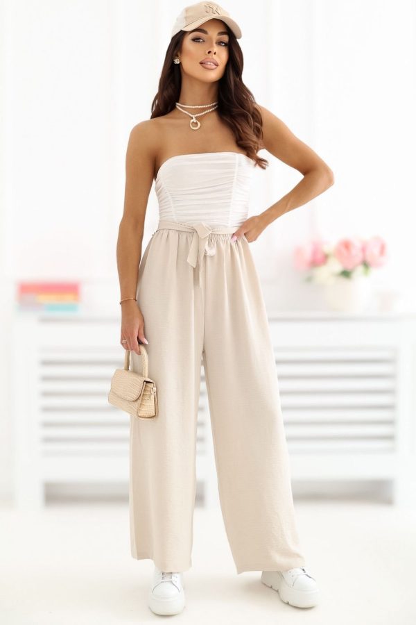 beige Women trousers model 227199 Factory Price