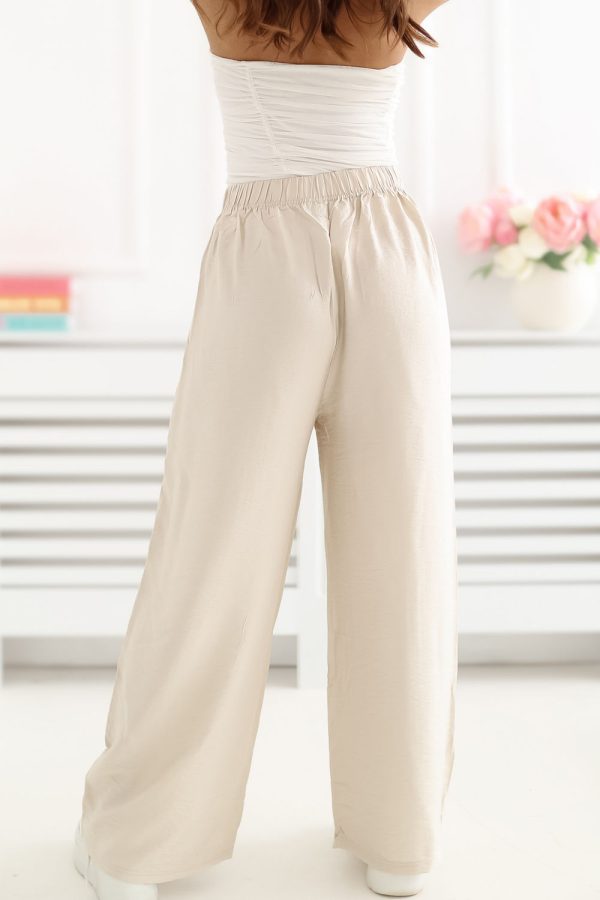 beige Women trousers model 227205 Factory Price