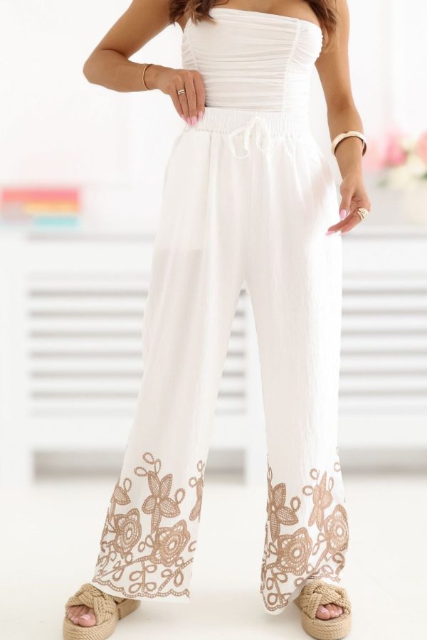 beige Women trousers model 227190 Factory Price