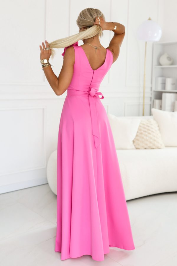 pink Long dress model 227707 Numoco