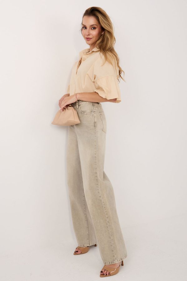 beige Long sleeve shirt model 227875 Italy Moda