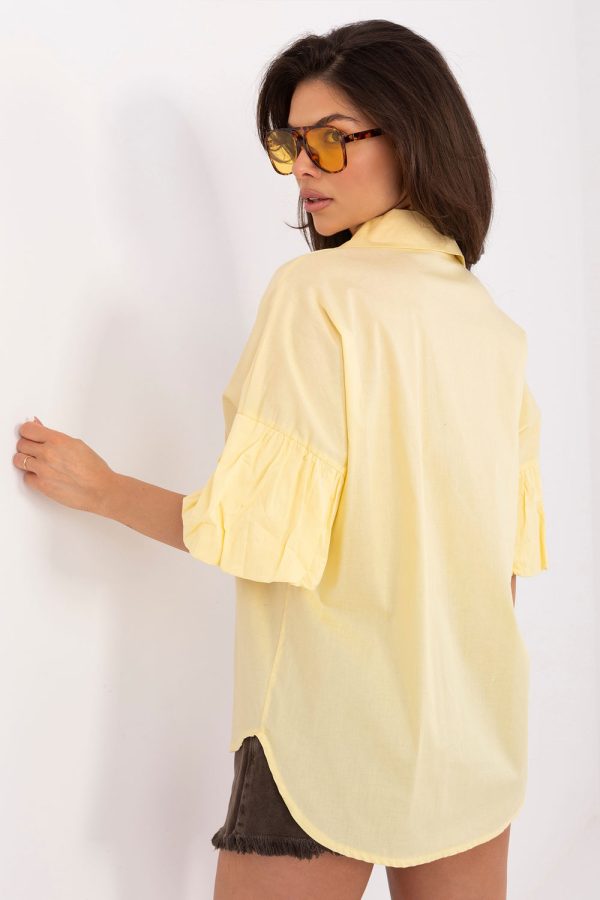 yellow Long sleeve shirt model 227876 Italy Moda