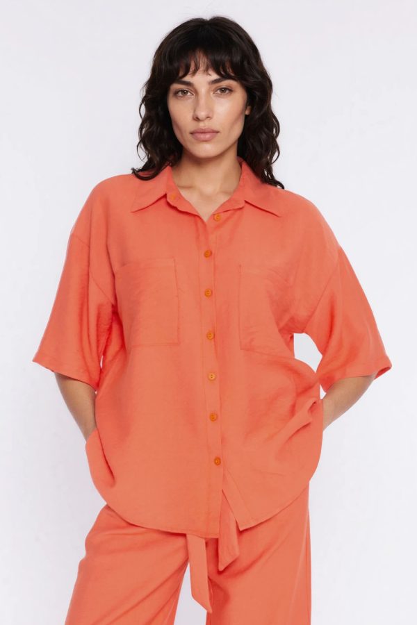 orange Short sleeve shirt model 228019 Nife