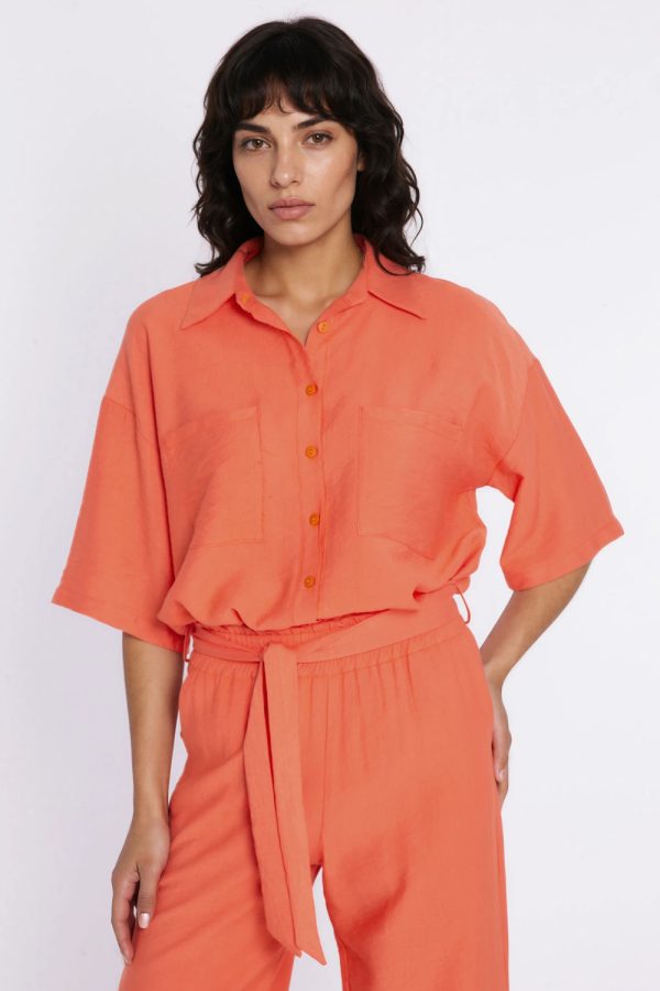 orange Short sleeve shirt model 228019 Nife
