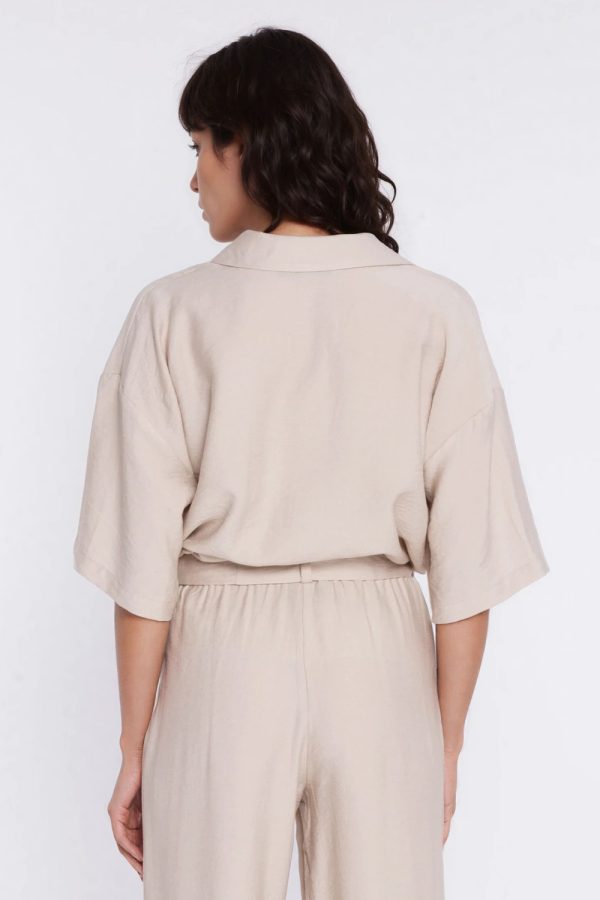 beige Short sleeve shirt model 228020 Nife