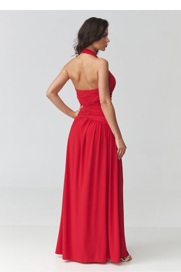 red Long dress model 228321 Makadamia